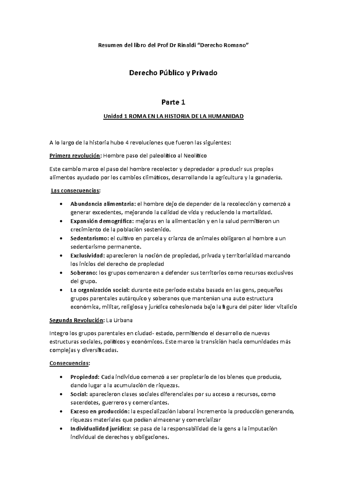 Resumen del libro de Derecho Romano del Prof Dr Rinaldi - Studocu