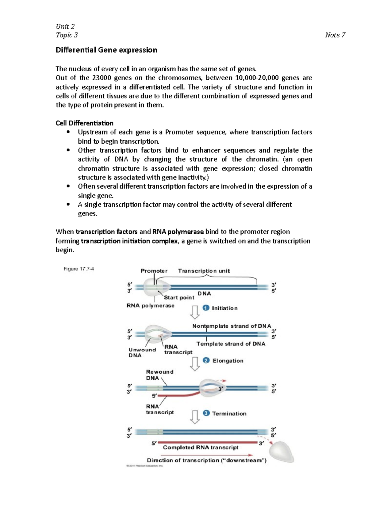 Note 7 Differential Gene expression - Out of the 23000 genes on the ...