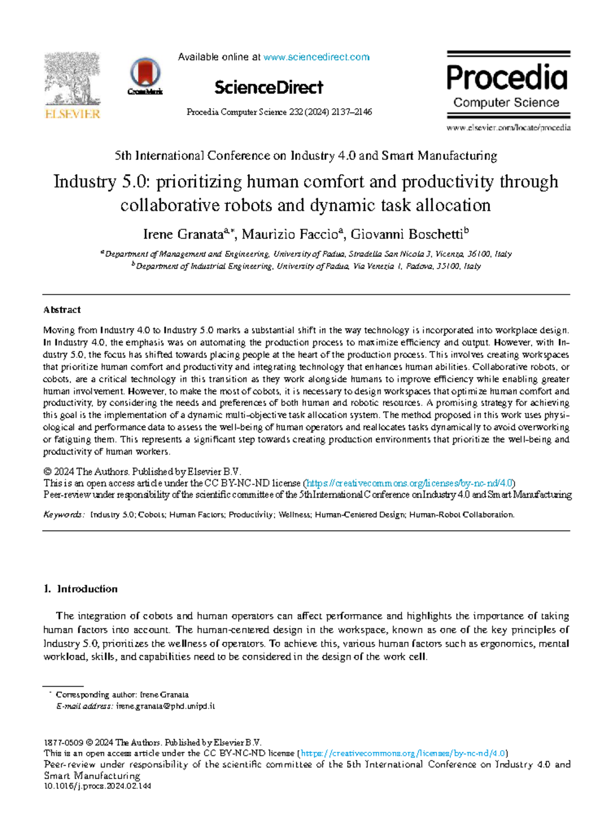 Dynamic Task Allocation in Industry 5.0: Enhancing Human-Robot ...