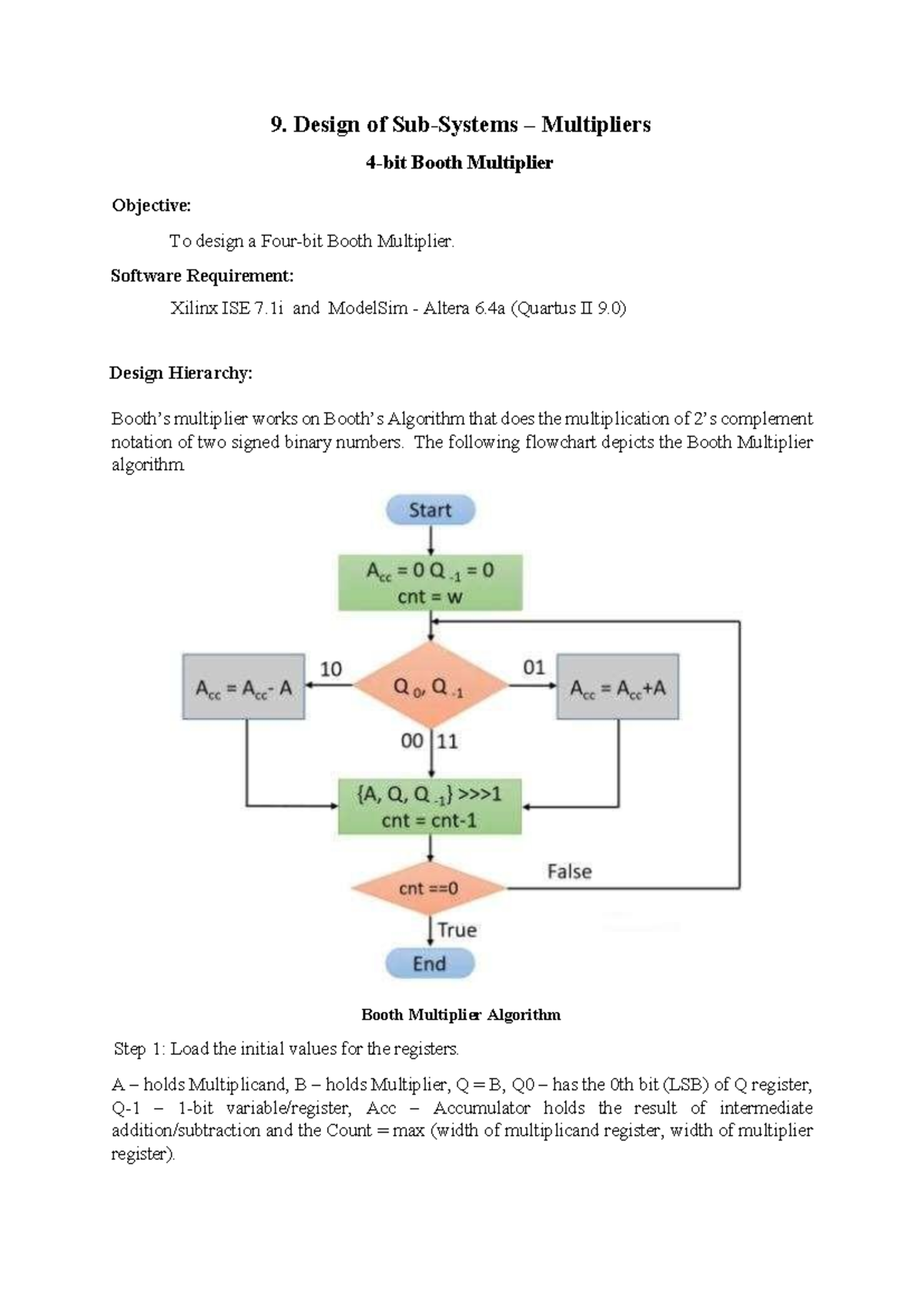 VLSI EXP9: Booth Multiplier Design and Simulation Report - Studocu