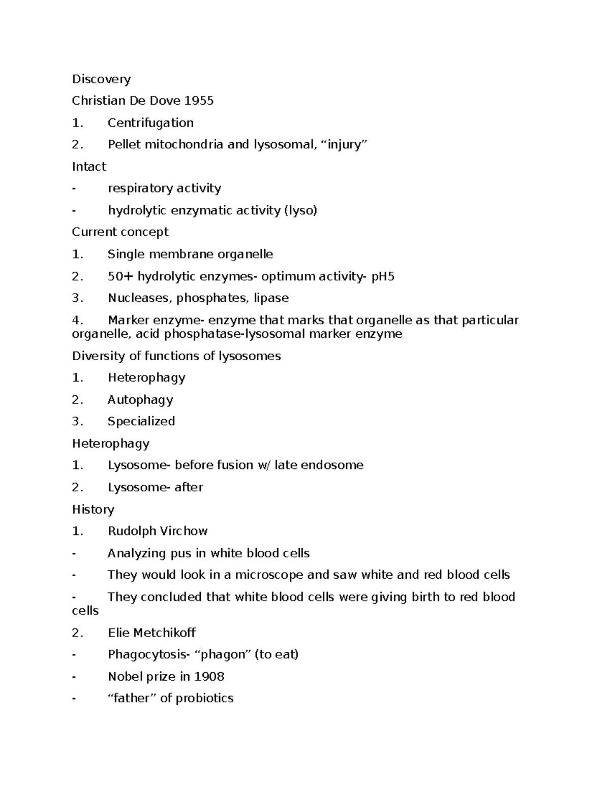 Bio Exam 3 Study Notes: Mitochondria, Lysosomes & Diseases - Studocu