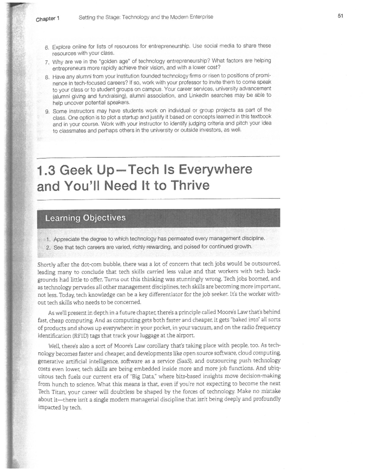 Chapter 1: Technology's Impact on Modern Enterprises - HAMFD07 - Studocu