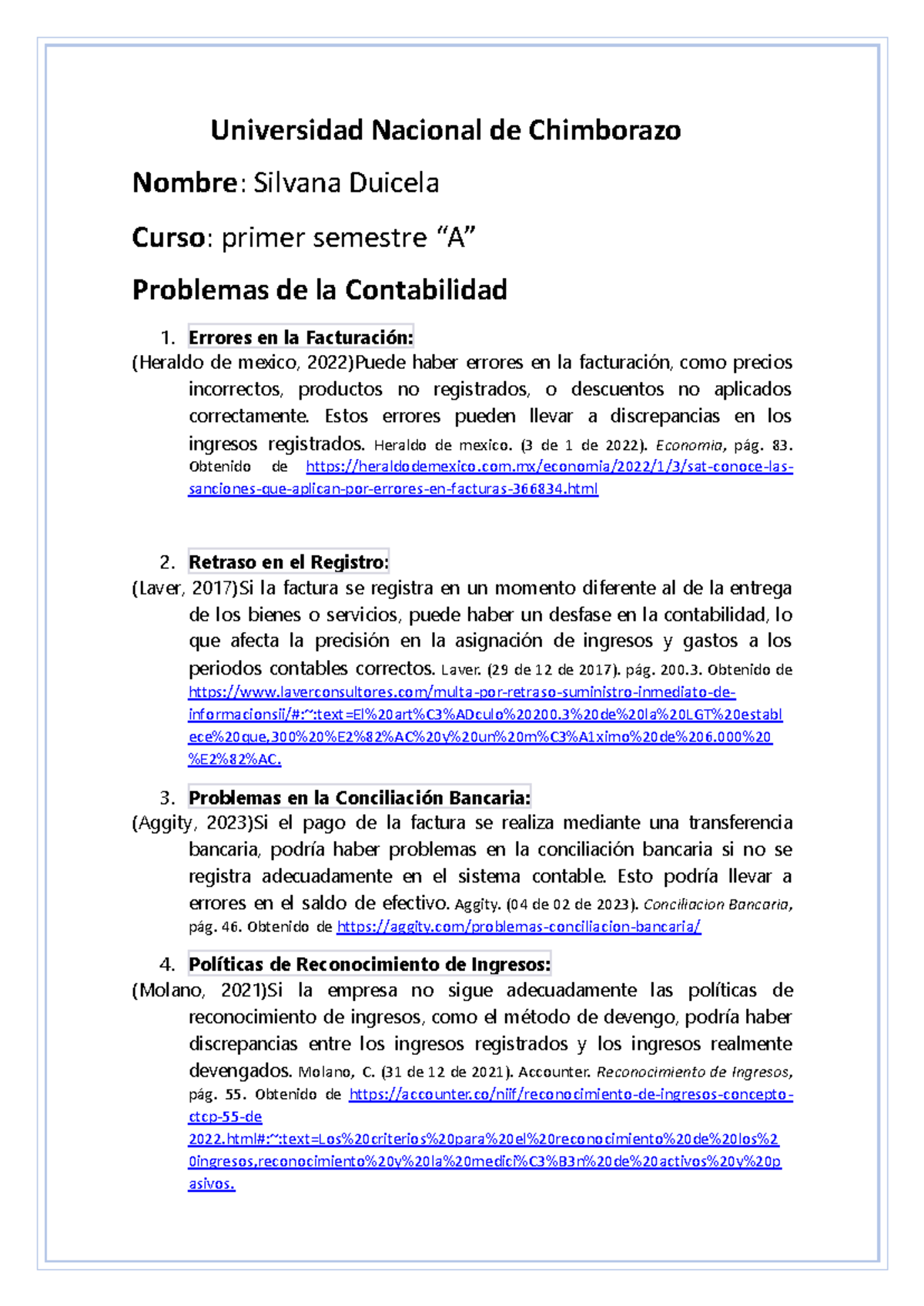 Problemas de la Contabilidad 1: Errores y Desafíos en la Facturación ...