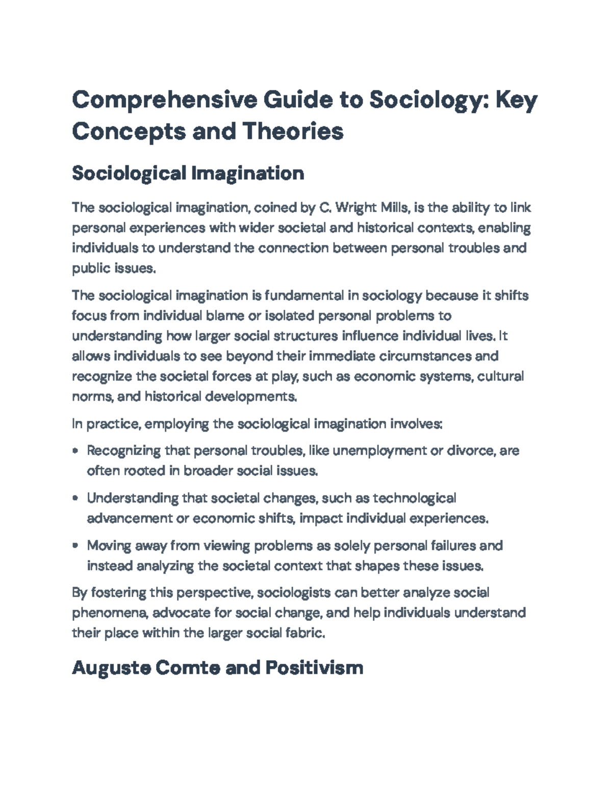 Sociology 101: Comprehensive Guide to Key Concepts and Theories - Studocu