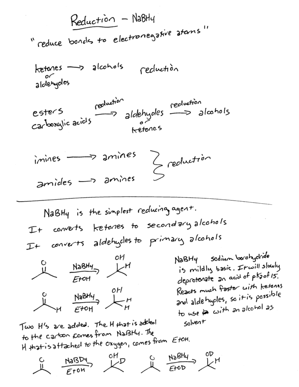 Reduction Reactions with NaBH4: Mechanisms and Applications - Studocu