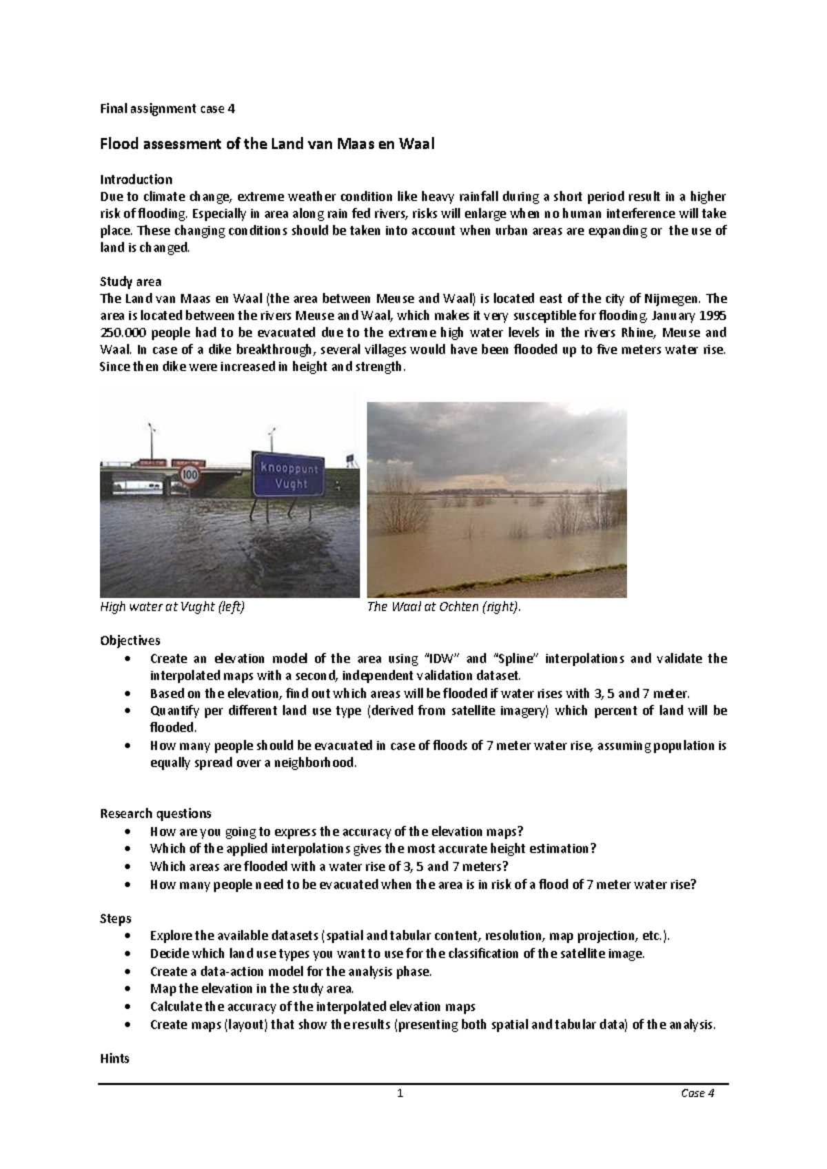 FA Case 4: Flood Risk Assessment in Land van Maas en Waal - Studeersnel