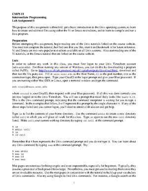 Final Review - Summary Intermediate Programming - CMPS 11 Introduction ...