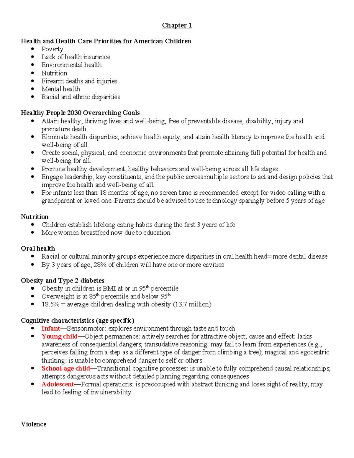 PEDS Notes - Summary Wong's Essentials of Pediatric Nursing - Chapter 1 ...