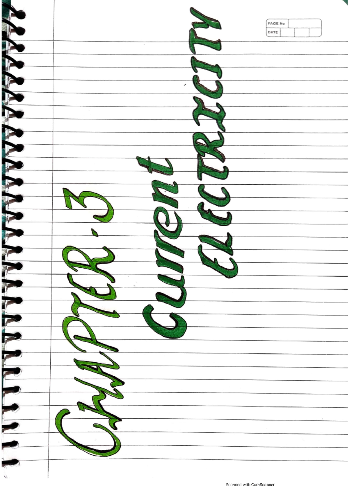Chapter 3 current electricity - PAGE No DATE Scanned with PAGE No DATE ...