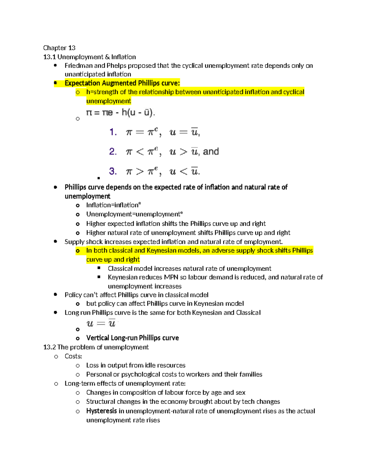 Lesson 10: Unemployment and Inflation Analysis - EC250 (OC) Winter 2024 ...