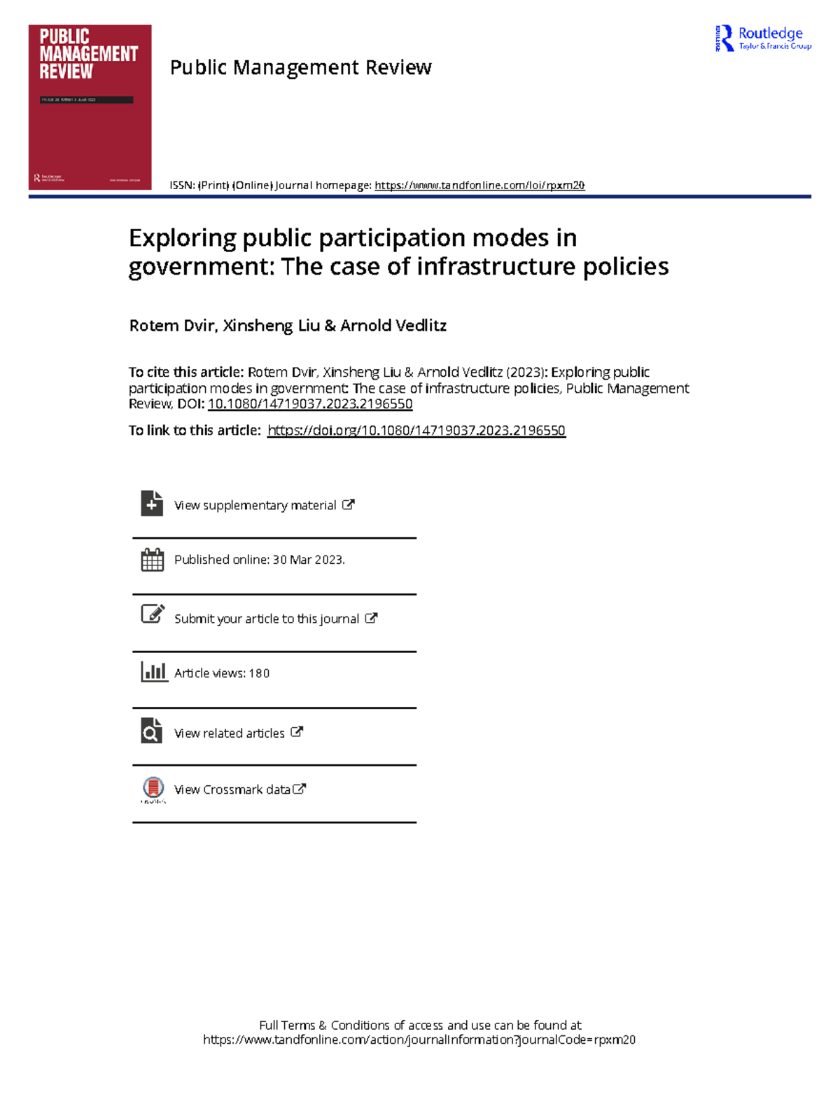 Exploring public participation modes in government The case of ...