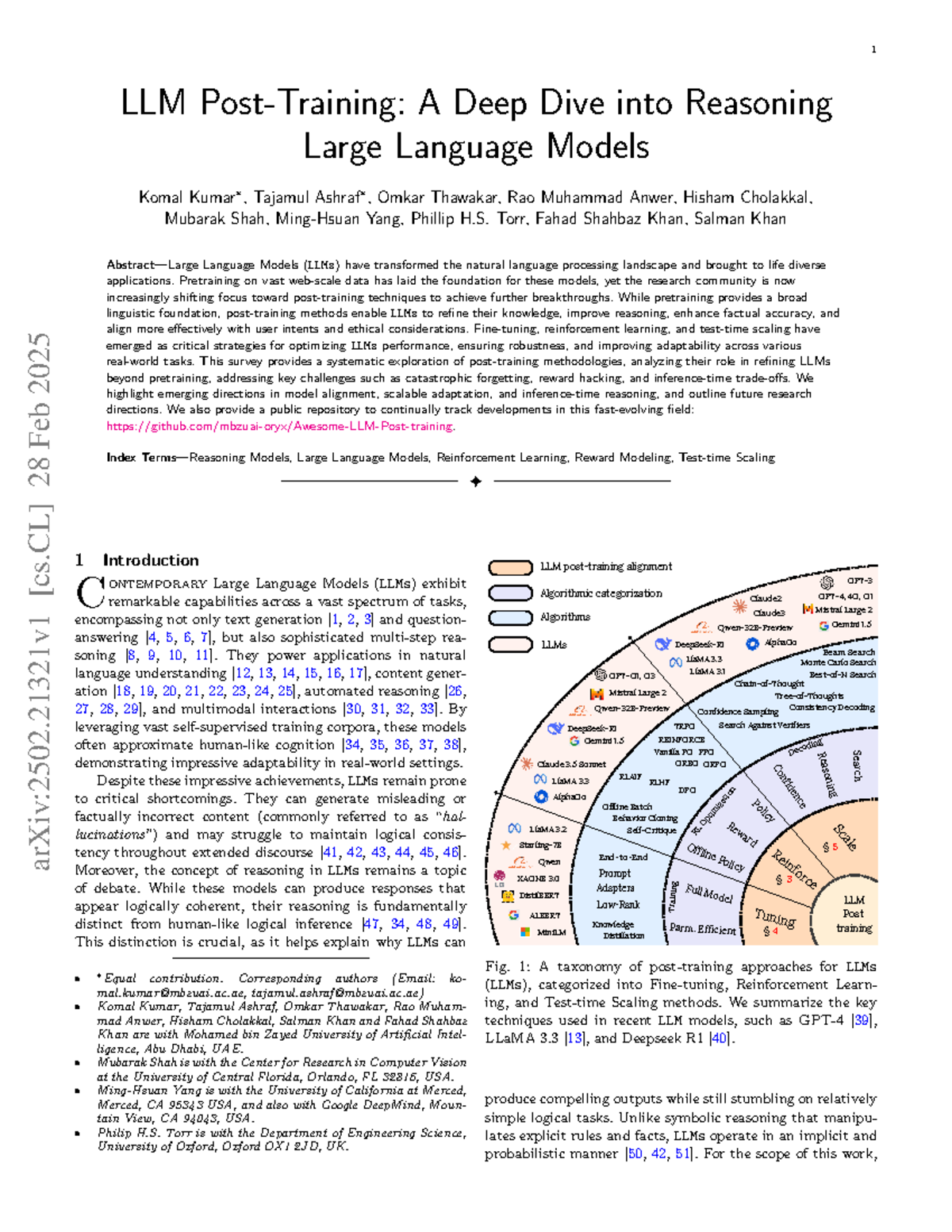 2502 - notes for NLP - LLM Post-Training: A Deep Dive into Reasoning ...