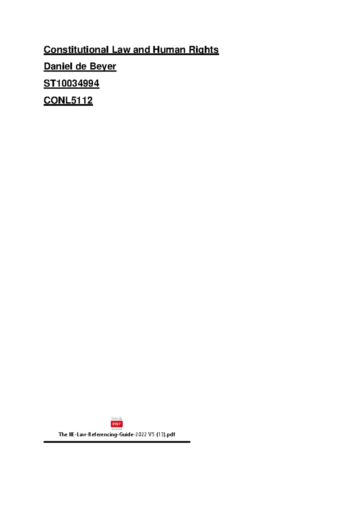 CONL5112 Exam Brief - Constitutional Law & Human Rights Assessment ...