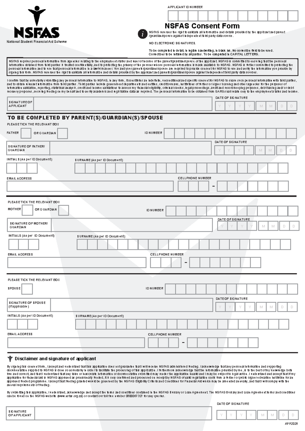 NSFAS 2024 Application Consent Form and Signature Guidelines - Studocu