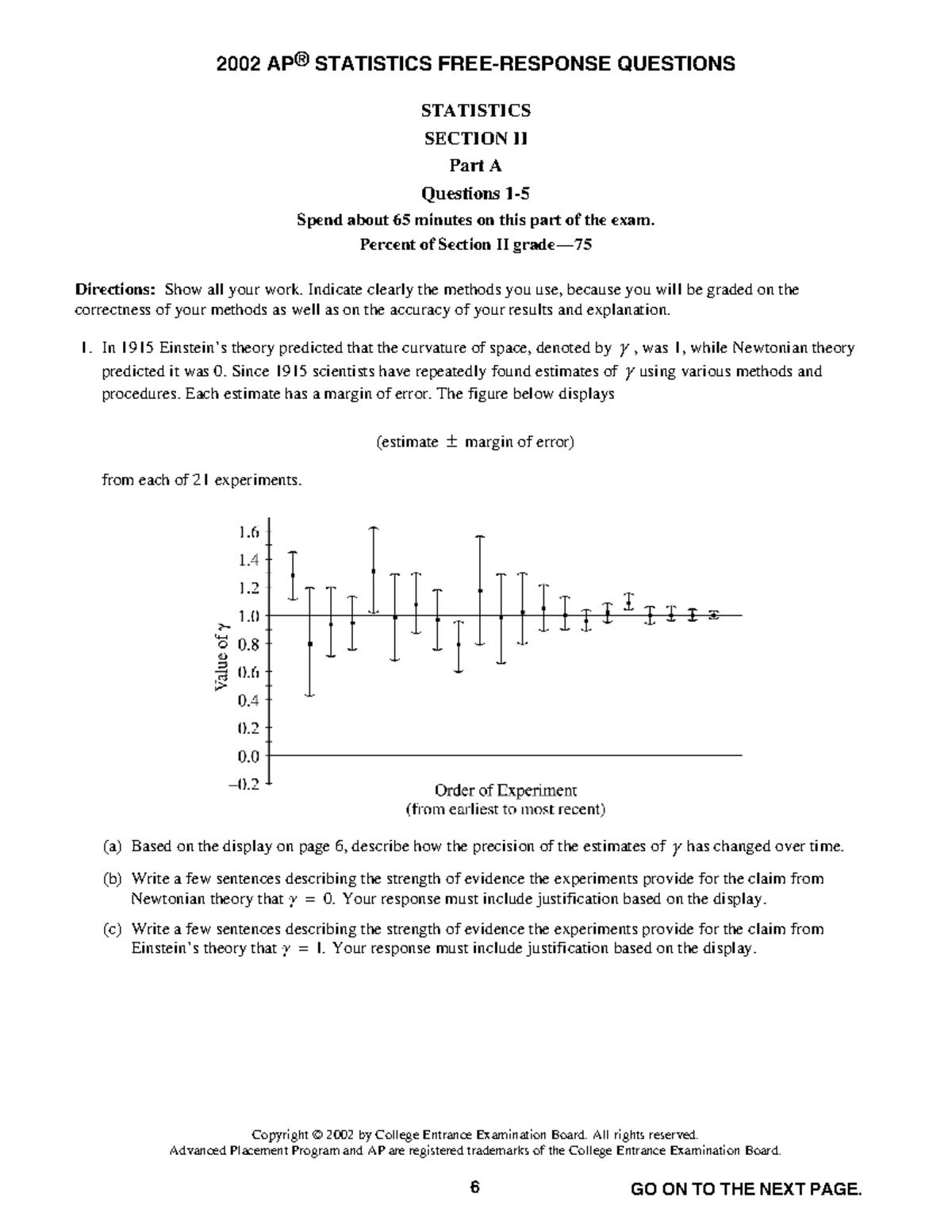 2002 AP Statistics FRQ Exam Questions and Solutions - Studocu