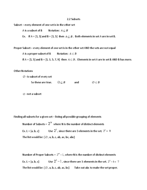 Set Operations and Venn Diagrams (Math 101: Lecture Notes) - 2 Set ...