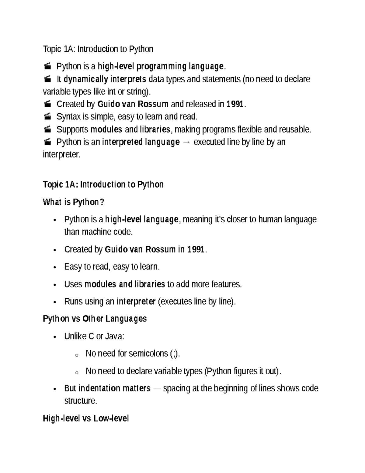 Math 153: Intro to Python Programming Concepts and Syntax - Studocu
