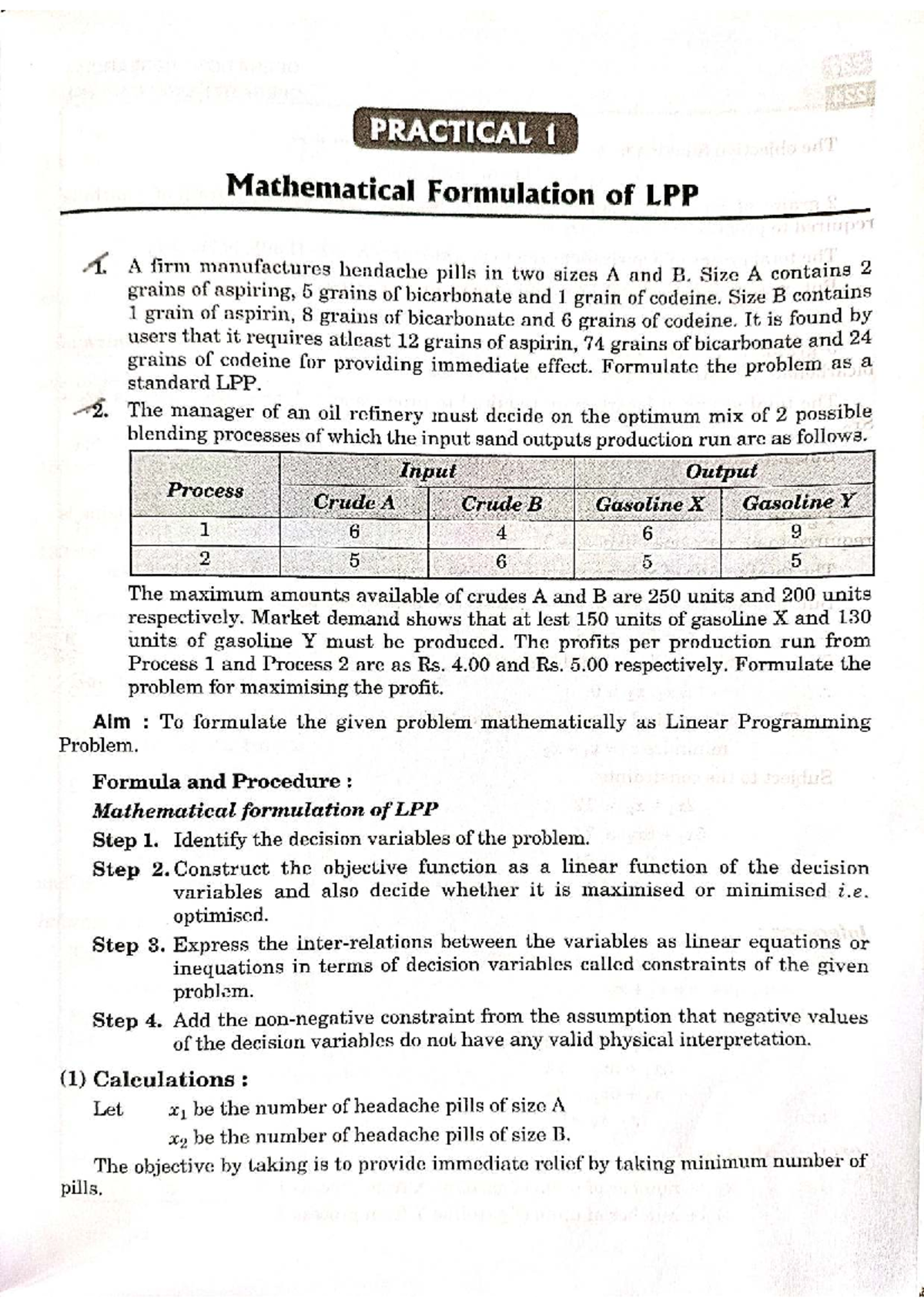 Operations Research (OR) Practical 1-4: LPP Formulation & Solutions ...