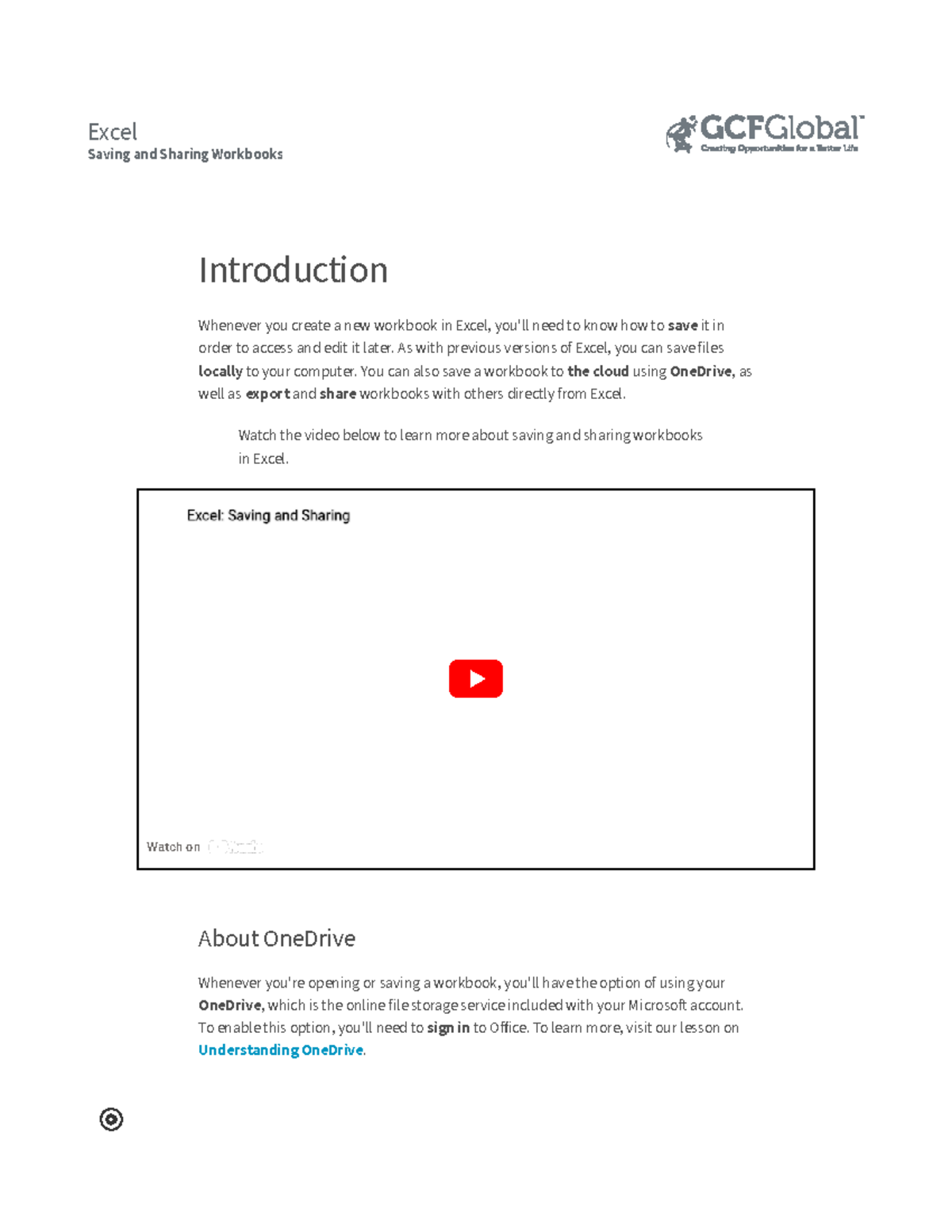 Excel 4 - Saving and Sharing Workbooks Guide - Studocu