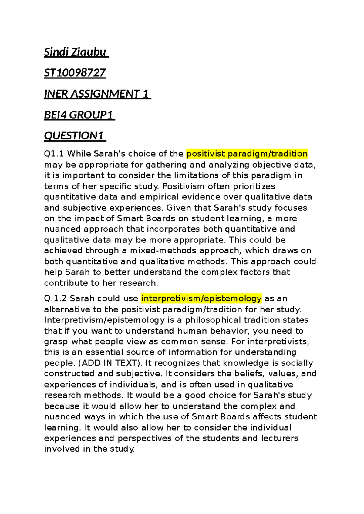 INER7411 Assignment 2: Introduction to Education Research Guidelines ...
