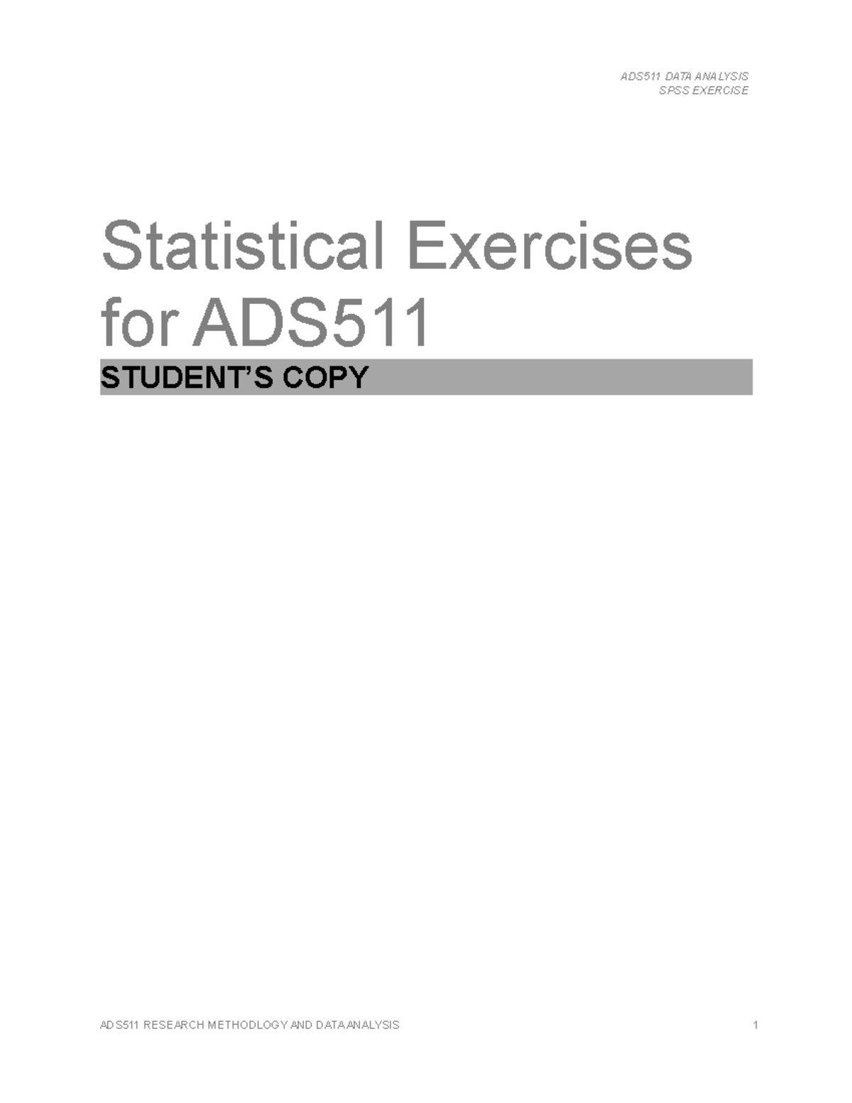 10. Tutorial SPSS Guidelines Student-Edited 2022 - SPSS EXERCISE ...