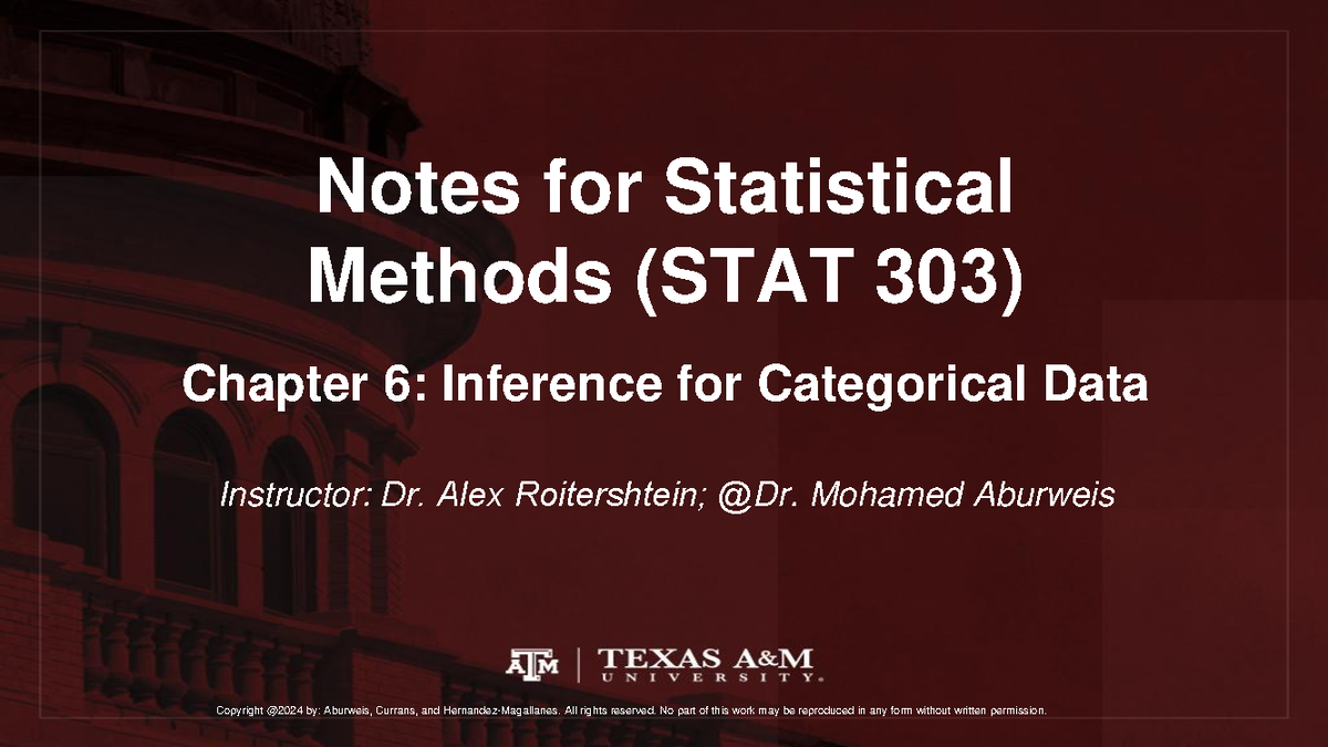 Confidence Intervals and Hypothesis Testing for Proportions (STAT 303 ...
