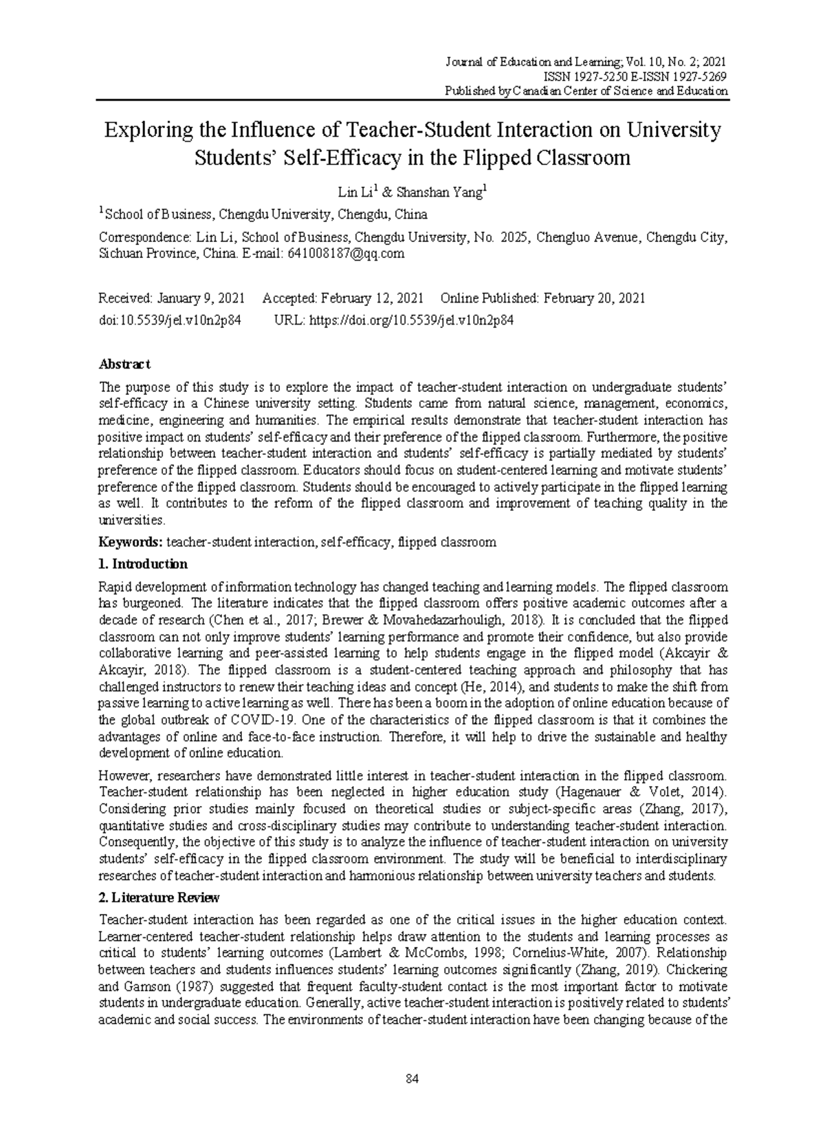 Exploring Interaction Impact in Flipped Classroom: A Study (EDU 2021 ...