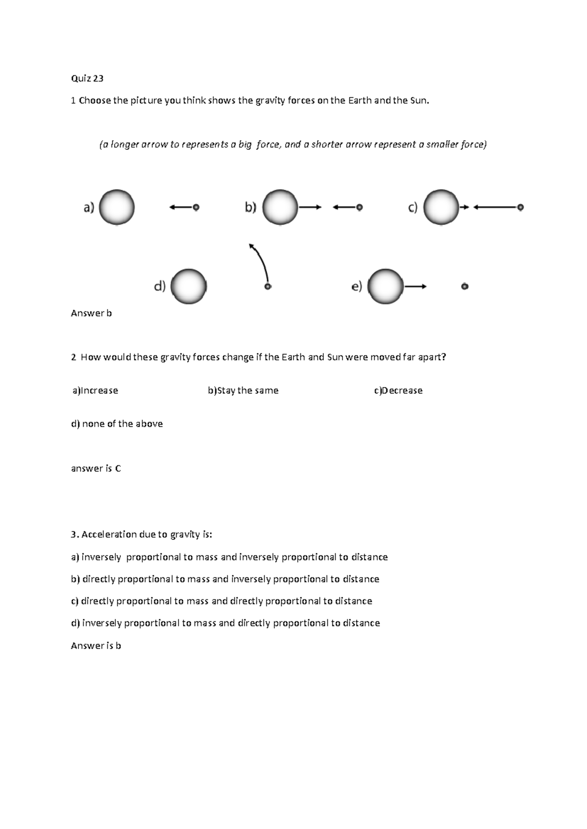 Chem5 - physics - a)Increase b)Stay the same c)Decrease Quiz 23 1 ...