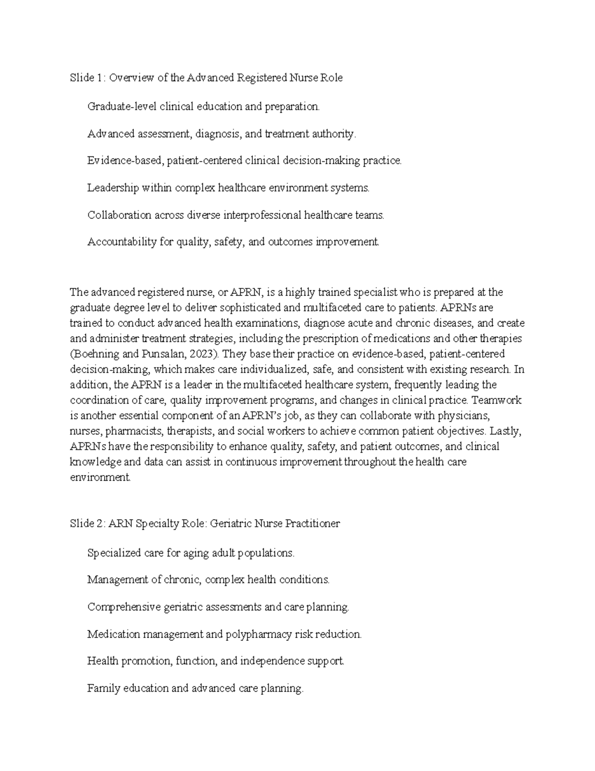 Advanced Registered Nurse (ARN) Role: Education, Ethics, and Practice ...