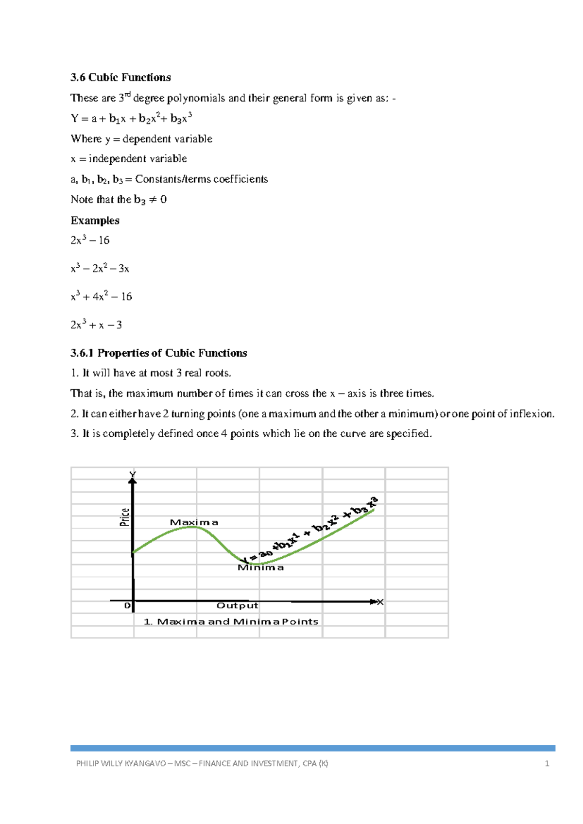 Cubic fxns mgt math - Mathematics - 3 Cubic Functions These are 3 rd ...