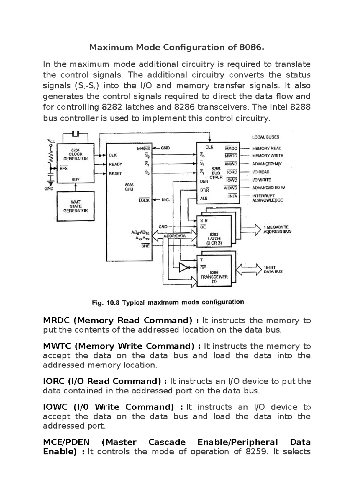 8086 Max Mode Configuration and Segmentation Overview - Studocu