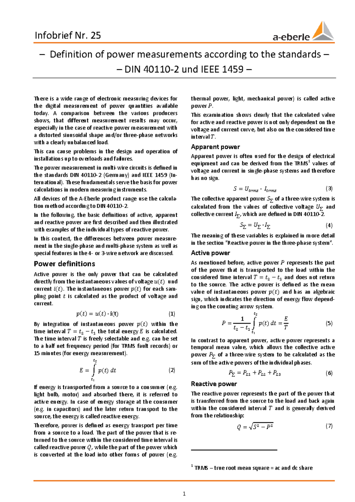 IL25 Power Measurements: Definitions & Standards Overview - Studocu