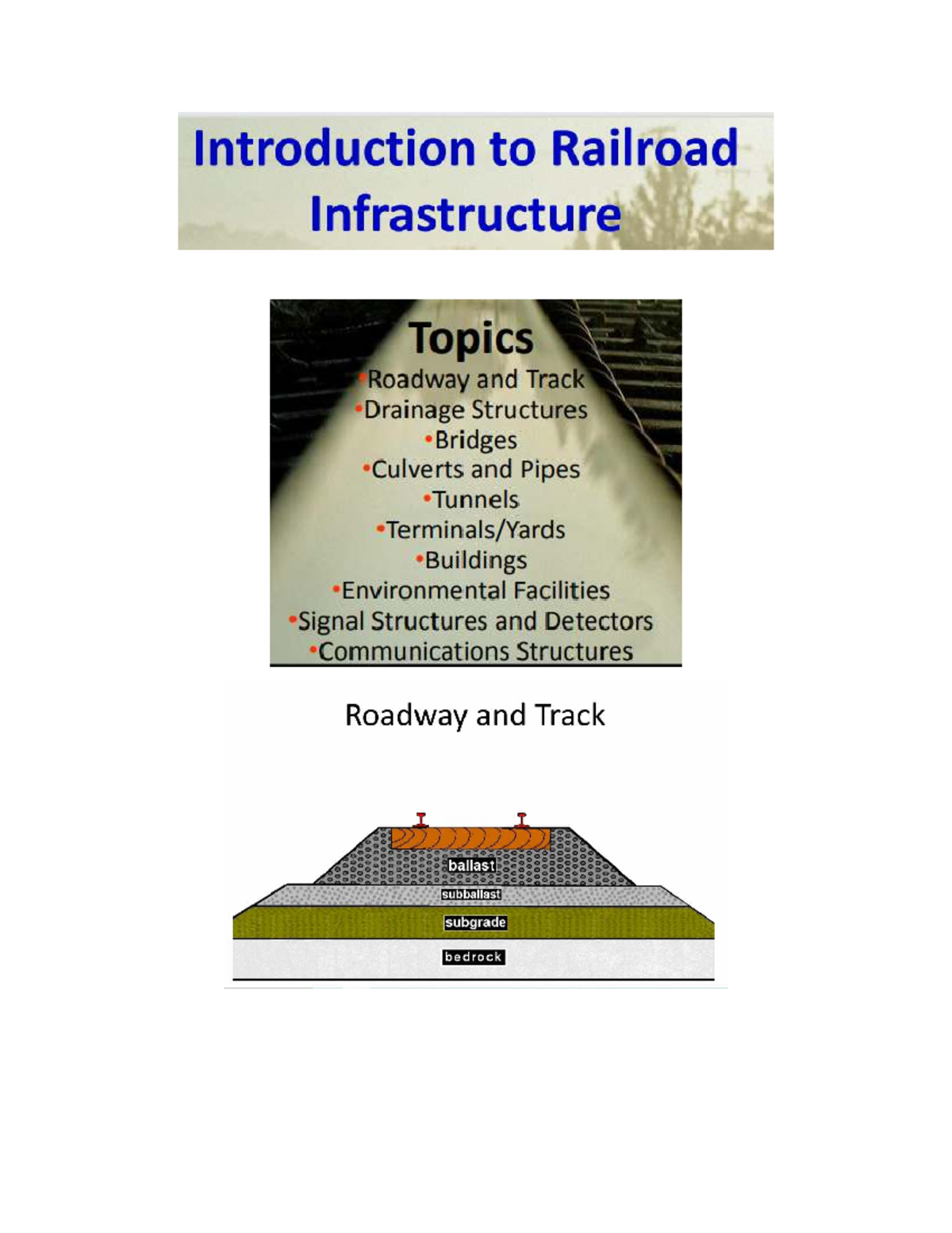 Introduction to Railroad Structure 22012: Infrastructure and Design ...