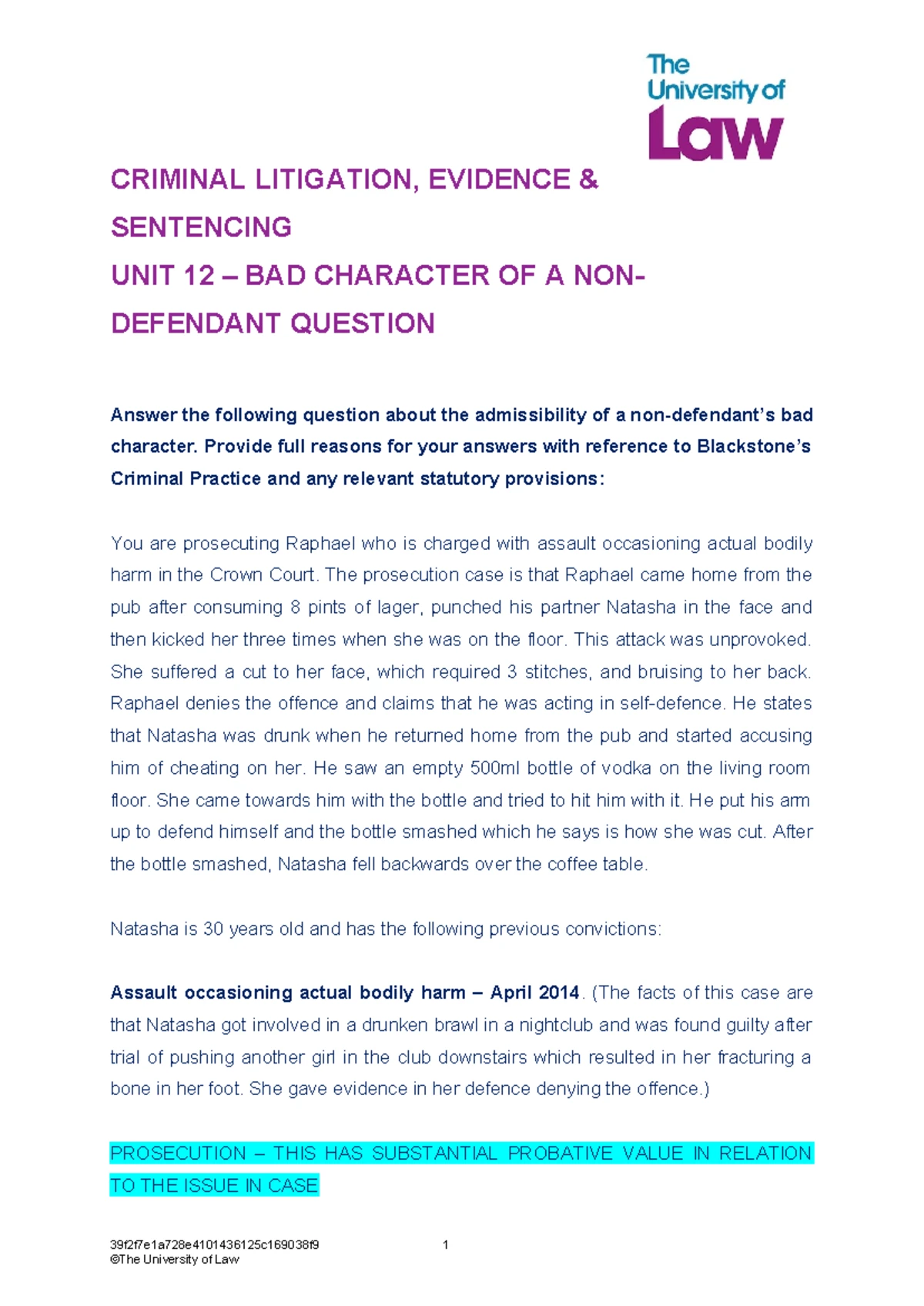 UNIT 12 - Indictment Review Sheet - CRIMINAL SKILLS UNIT 12 ...