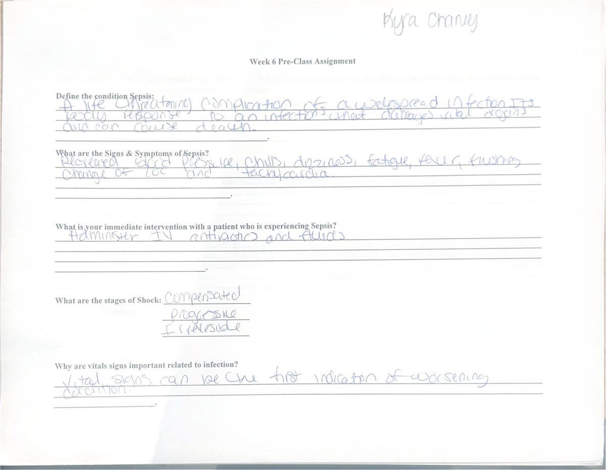 Week 6 Pre-Class Assignment - Kyra Chaney Week 6 Assignment Define the ...