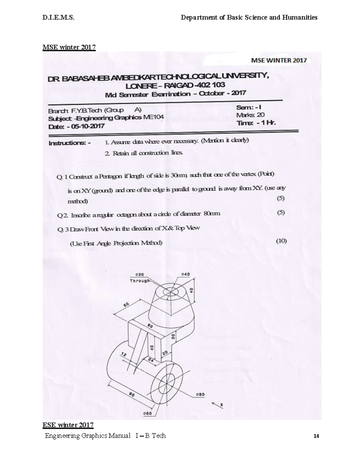 Previous YEAR Question Paper WITH Solution - Computer Engineering - MSE ...