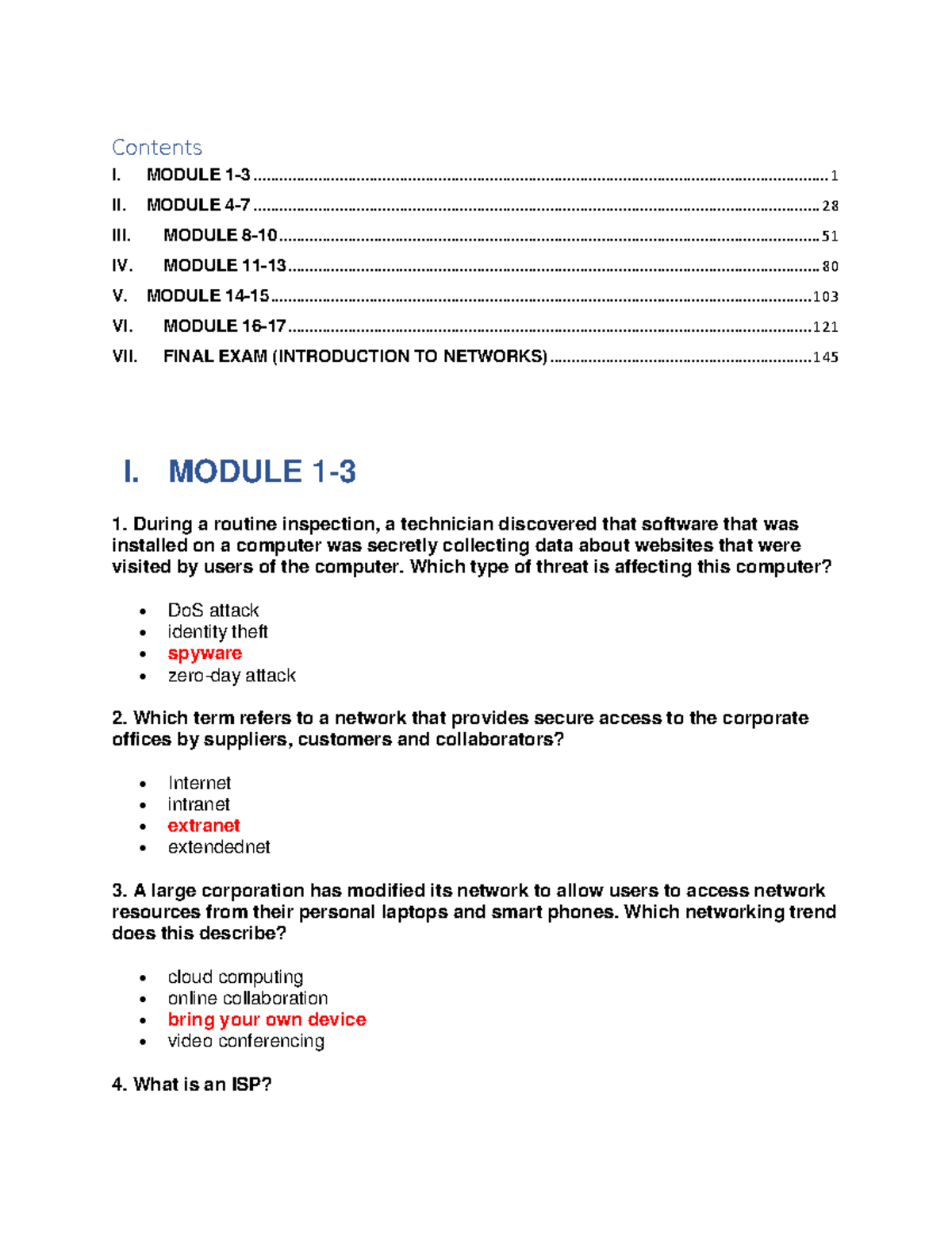 NWC204-Final Exam - Basic Network Connectivity and Communication Notes ...