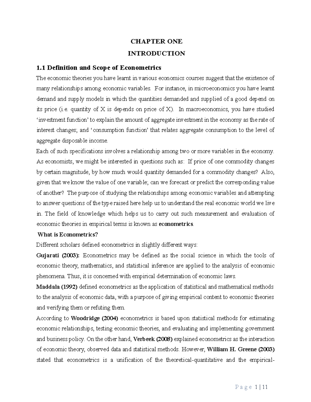 Econometrics for Finance: Chapter 1 - Introduction and Definitions ...