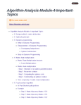 Algorithm Analysis and Design - CST306 - KTU - Studocu