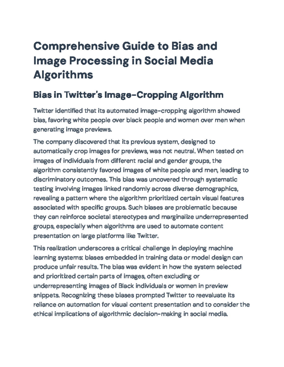 Twitter's Biased Image-Cropping Algorithm: Ethics & Community Impact ...