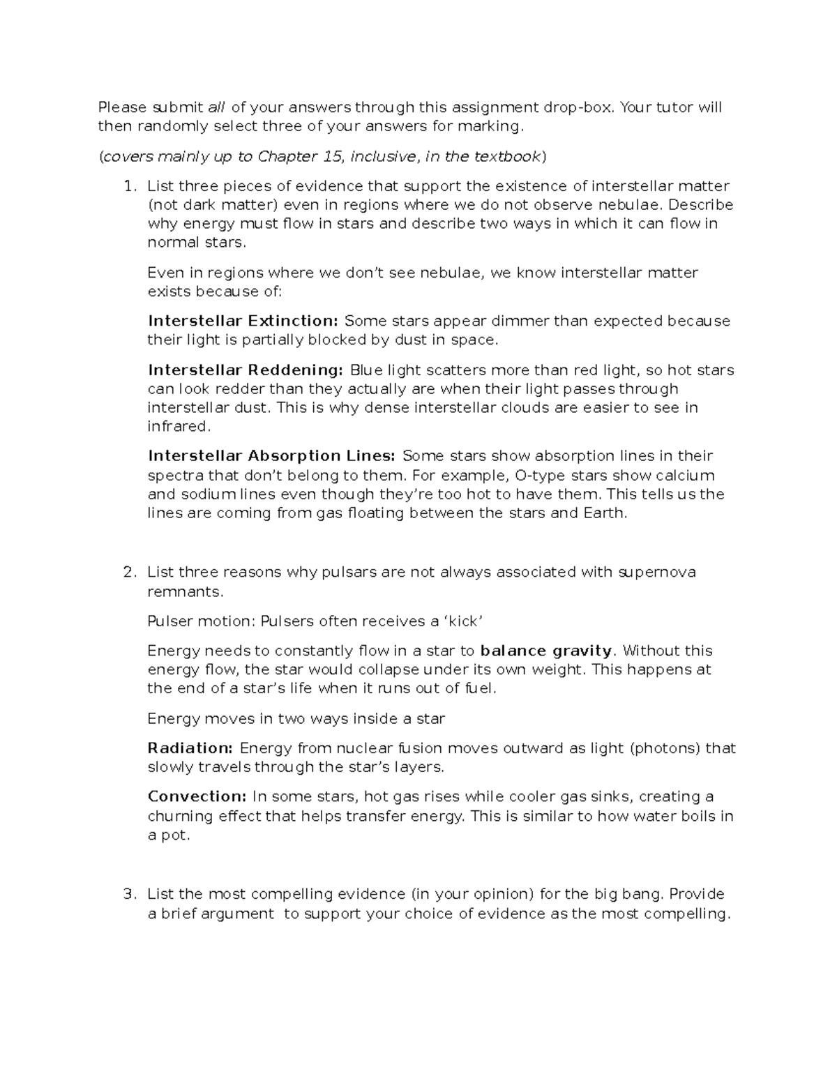 Astr assignment 3 st - Please submit all of your answers through this ...