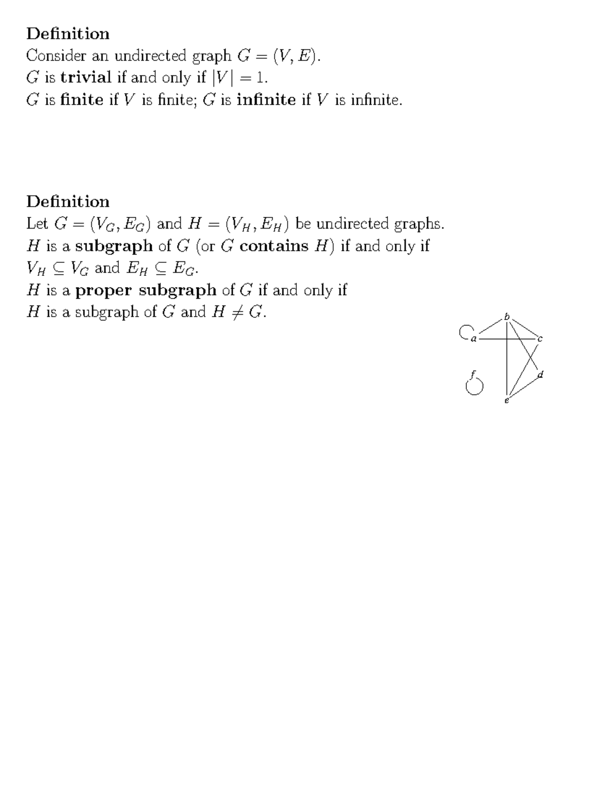 Chapter 4 Notes on Graphs: Definitions and Theorems - Studocu