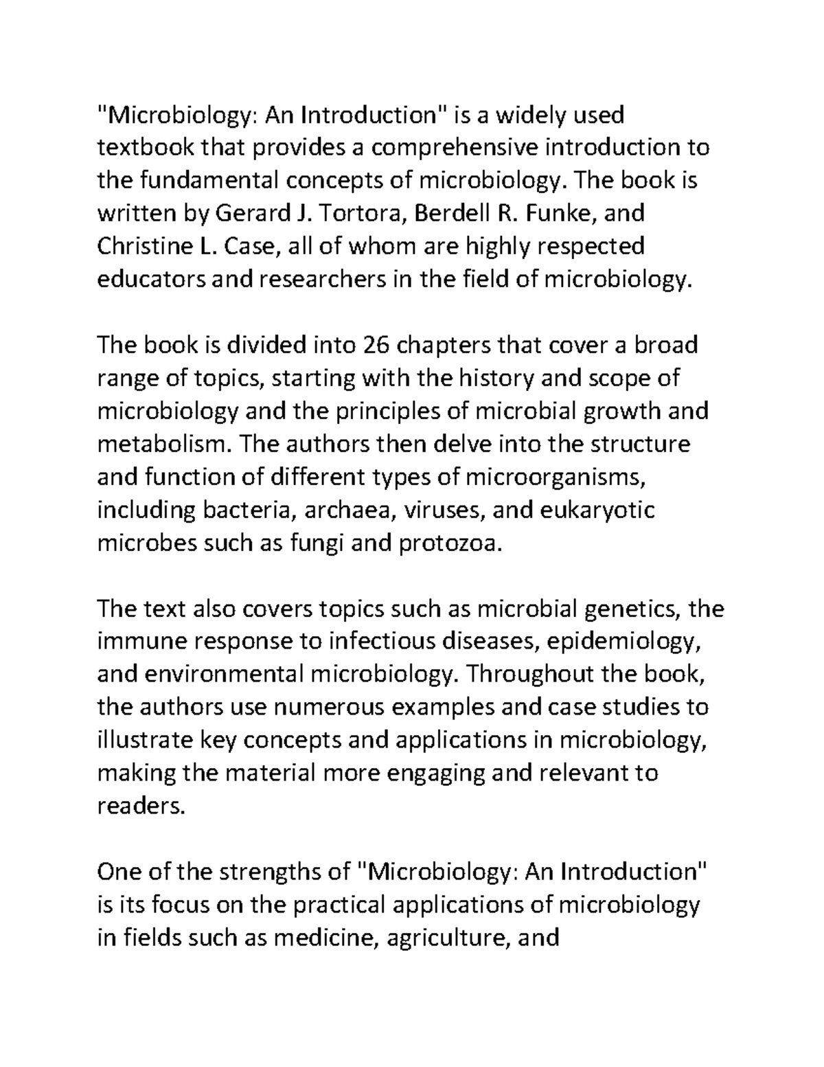 Microbiology - Comprehensive Study Notes and Overview - Studocu