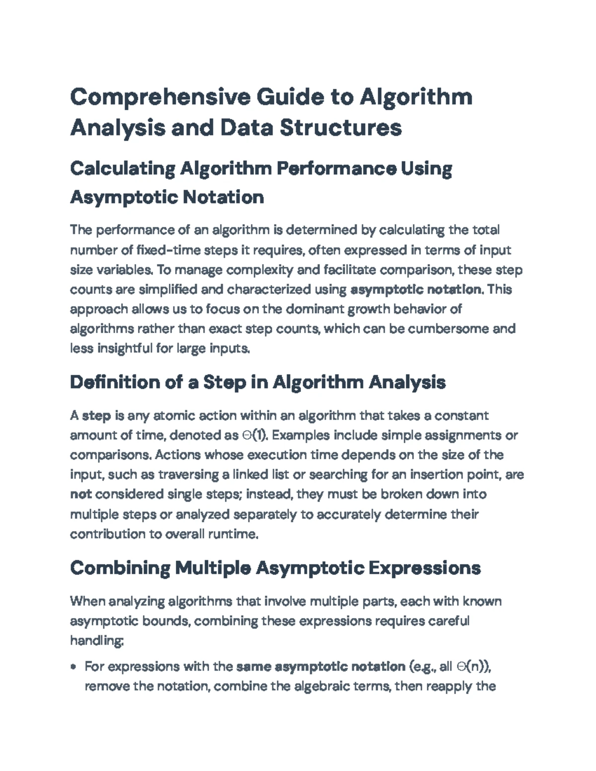 Comprehensive Guide to Algorithm Analysis & Data Structures (CS101 ...