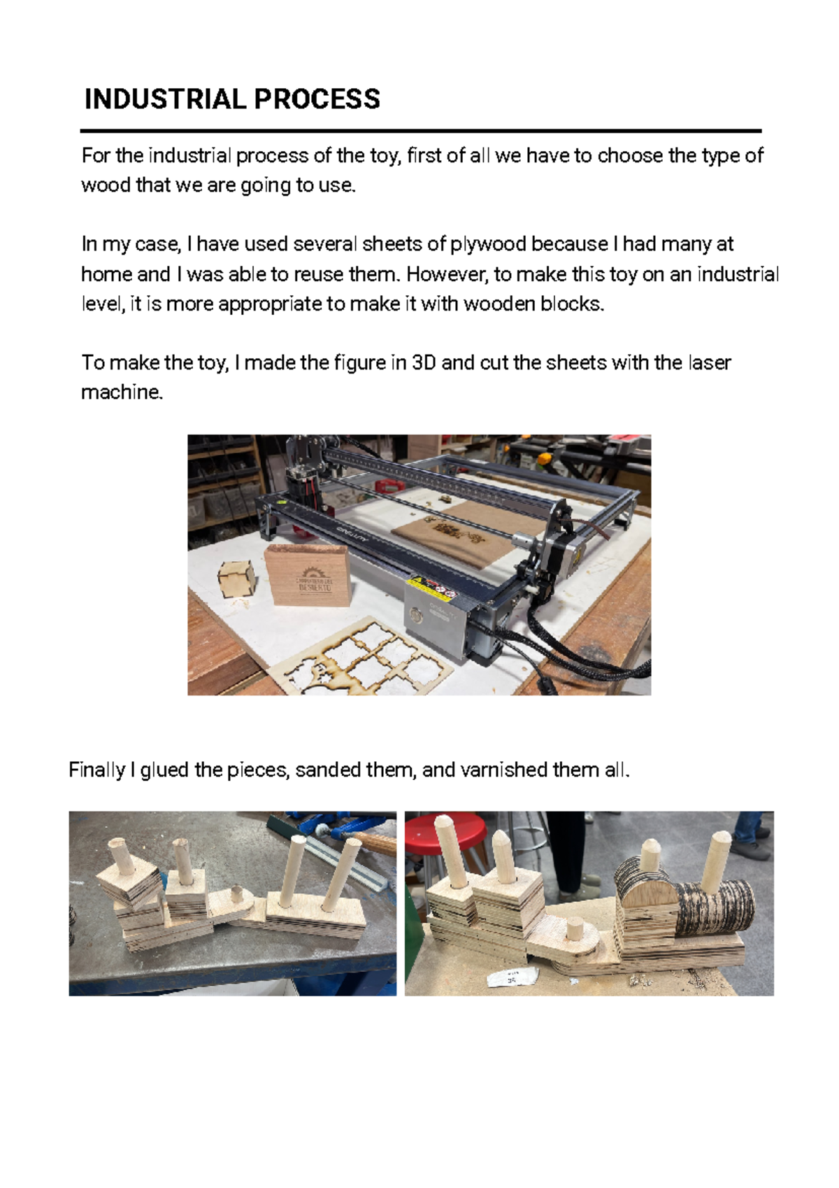 Wood Game 2 - proyecto wood game - INDUSTRIAL PROCESS For the ...