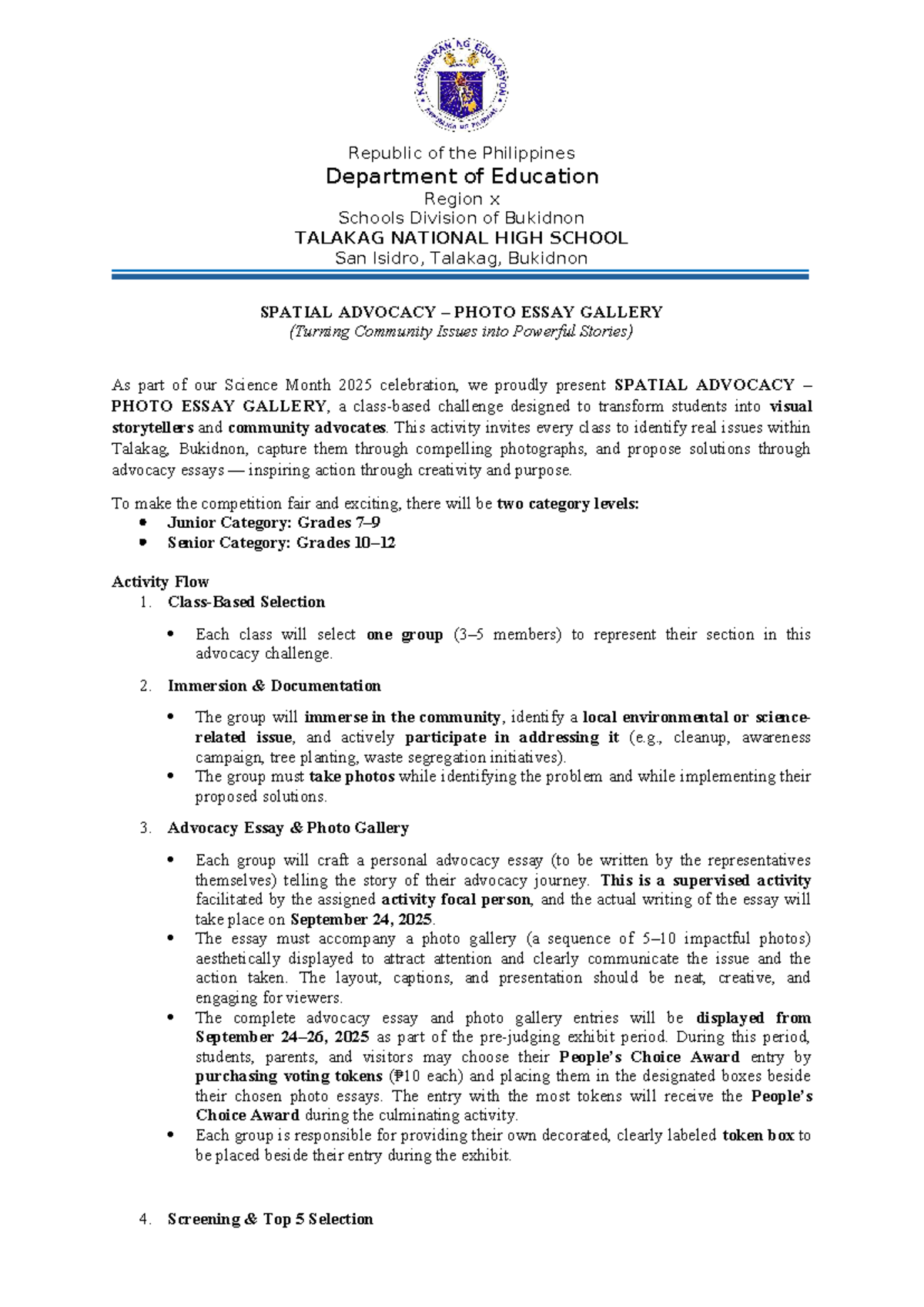 Spatial Advocacy Photo Essay Gallery - Science Month 2025 - Studocu