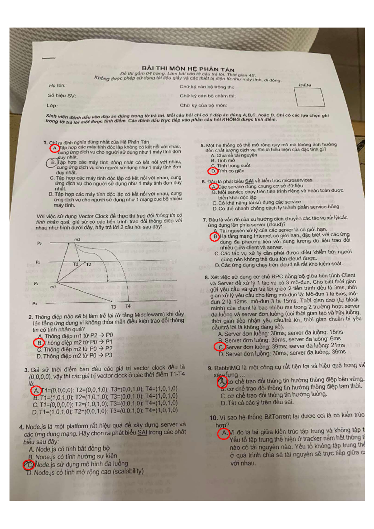 HPT GK 20232 - Bài Thi Môn Hệ Phân Tán  (04 Trang) - Document Preview