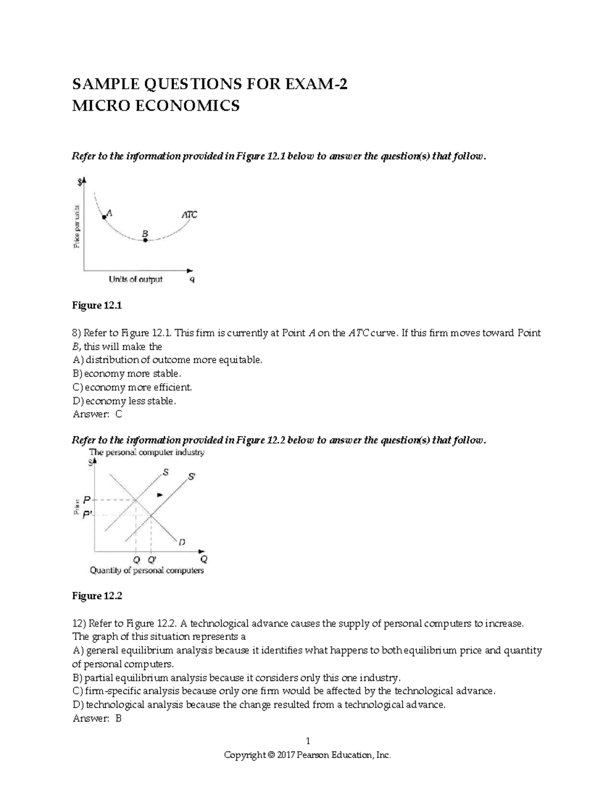 Micro Economics Exam 2: Sample Questions & Answers - Studocu