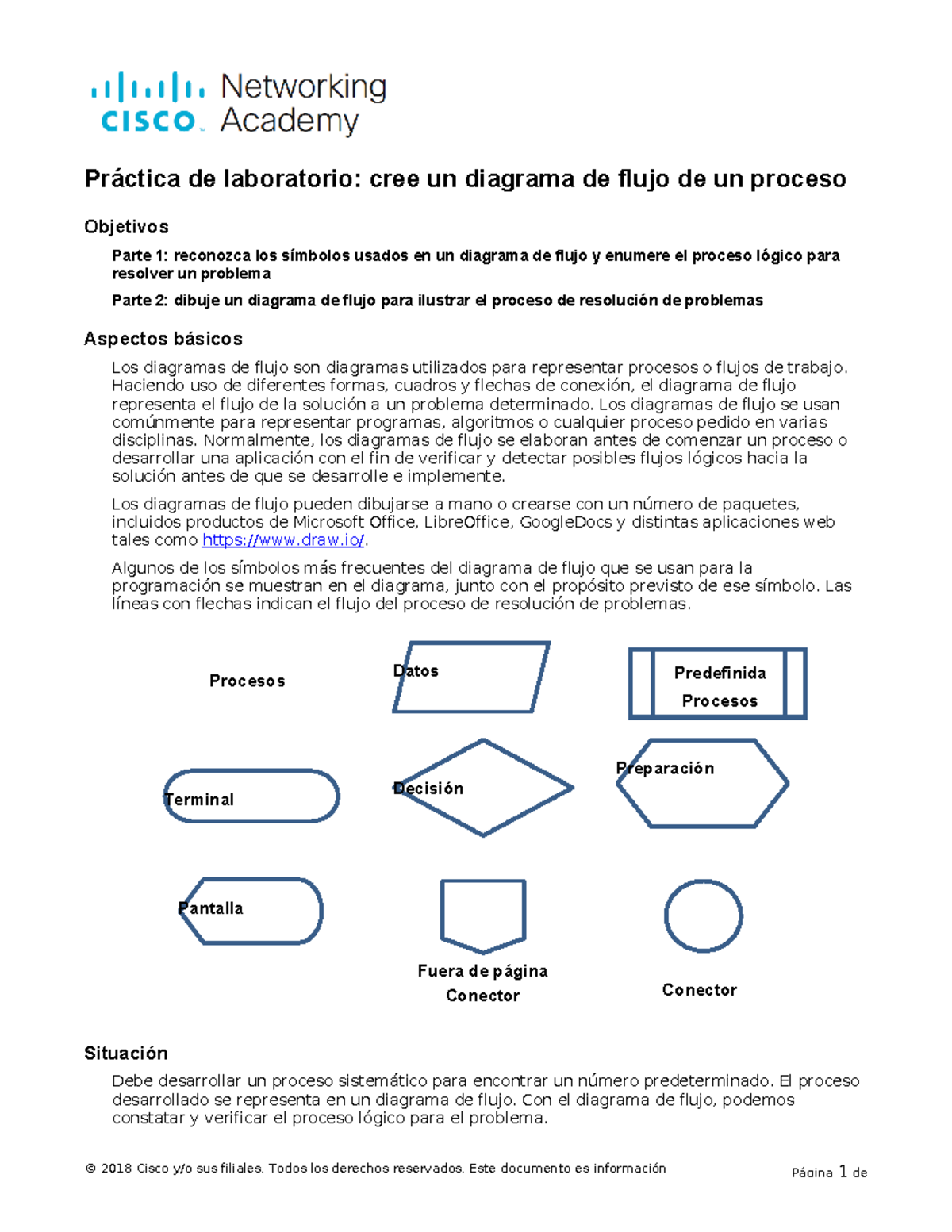 Lab 2.1.1.8: Creación de un Diagrama de Flujo de Proceso - Studocu