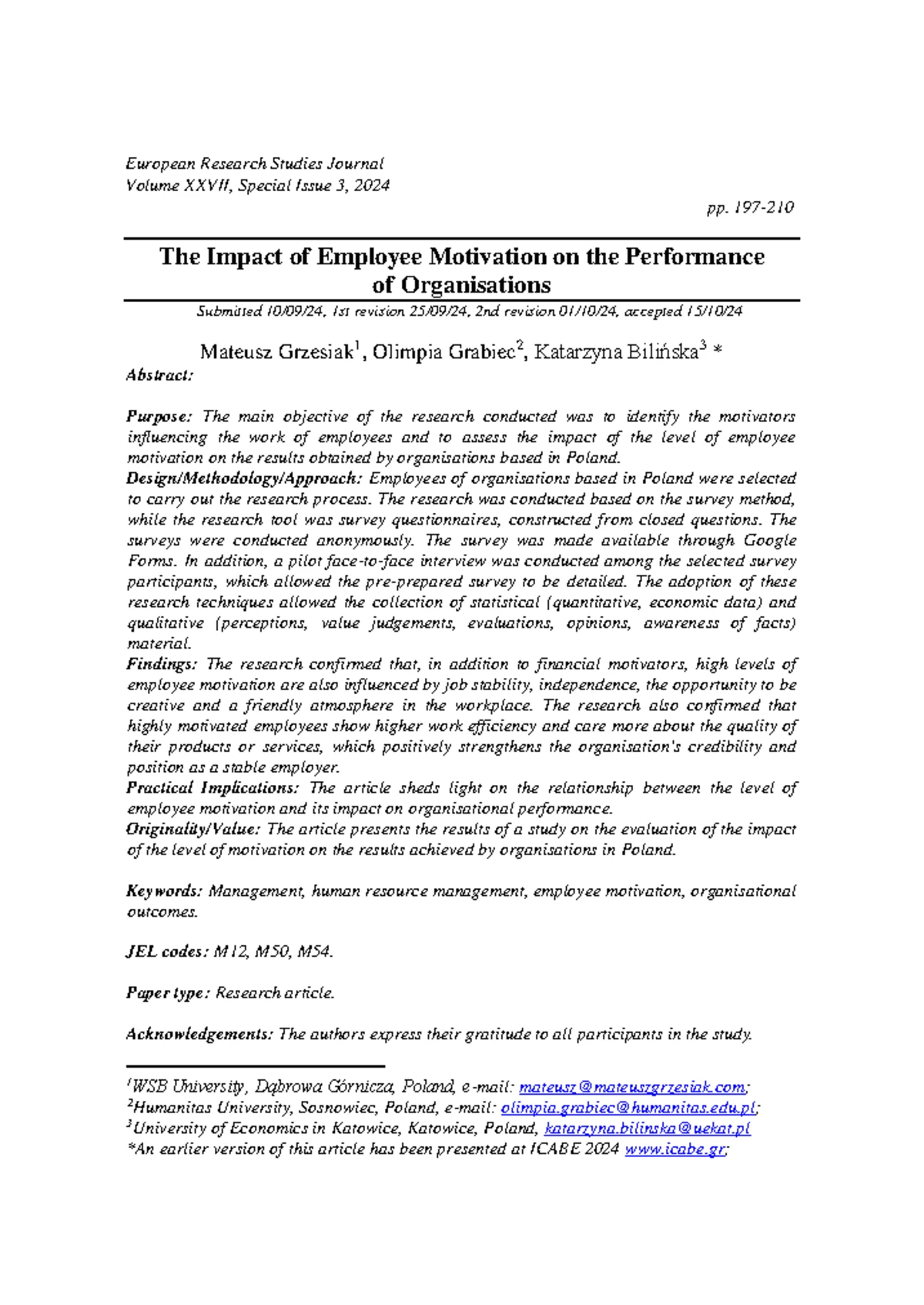 The Impact of Employee Motivation on Organizational Performance ...